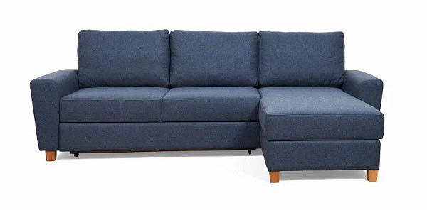 Als vendbar sovesofa med chaiselong