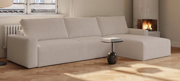 Maru sovesofa med chaiselong - Høj komfort